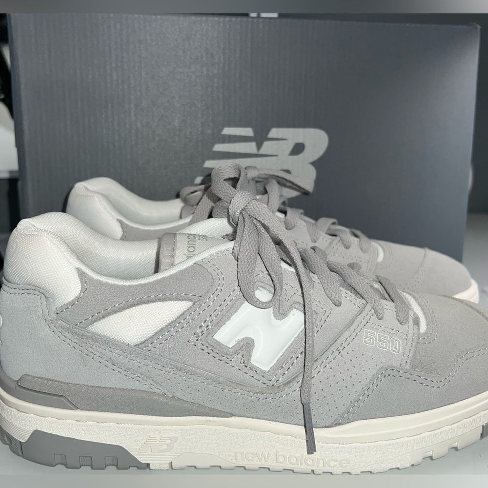 New Balance 550 Suede Pack Concrete Grey Low-Top Sneakers Size 8 Men/9.5 Women - Picture 1 of 11